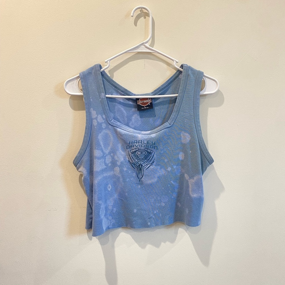 Harley-Davidson Blue Tie-Dye Women's Tank Top